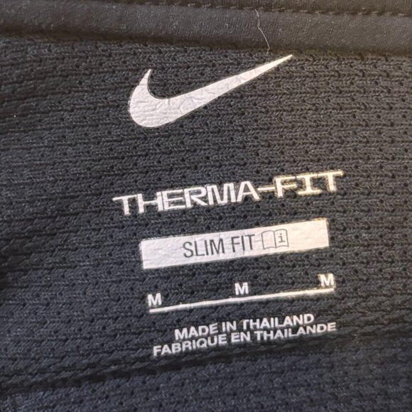 NIKE Women's Therma-FIT Slim Fit Pants Black w/ Back Zipper Pockets - SIZE: M - Picture 2 of 4
